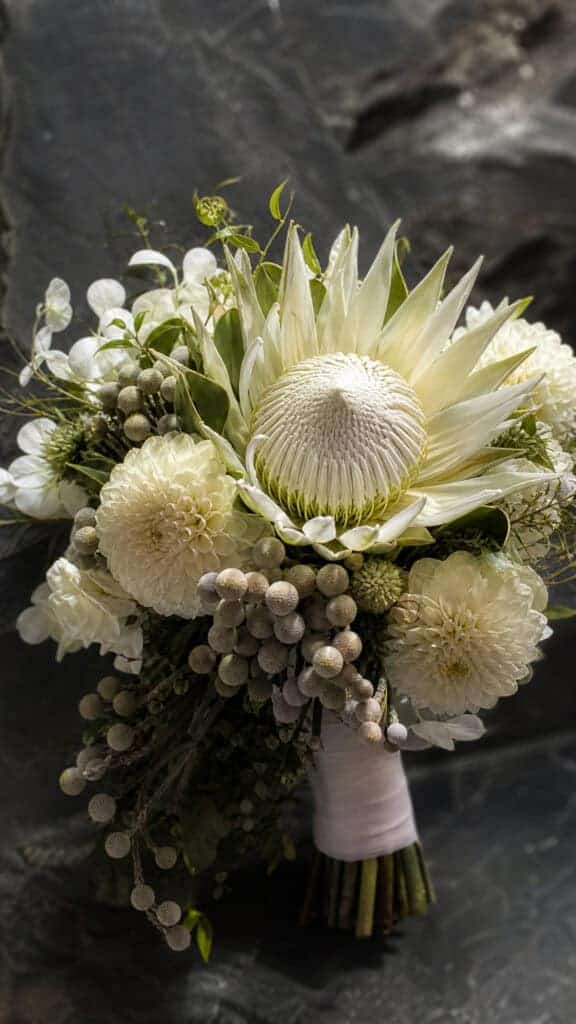 Textured White Bouquets With Unique Elements