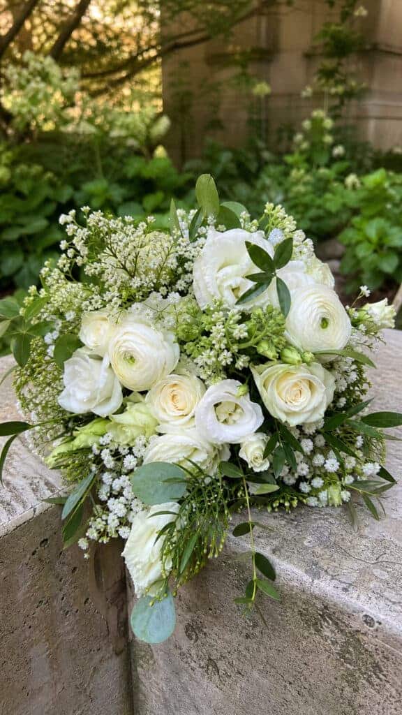 Lush Garden Style White Bouquets