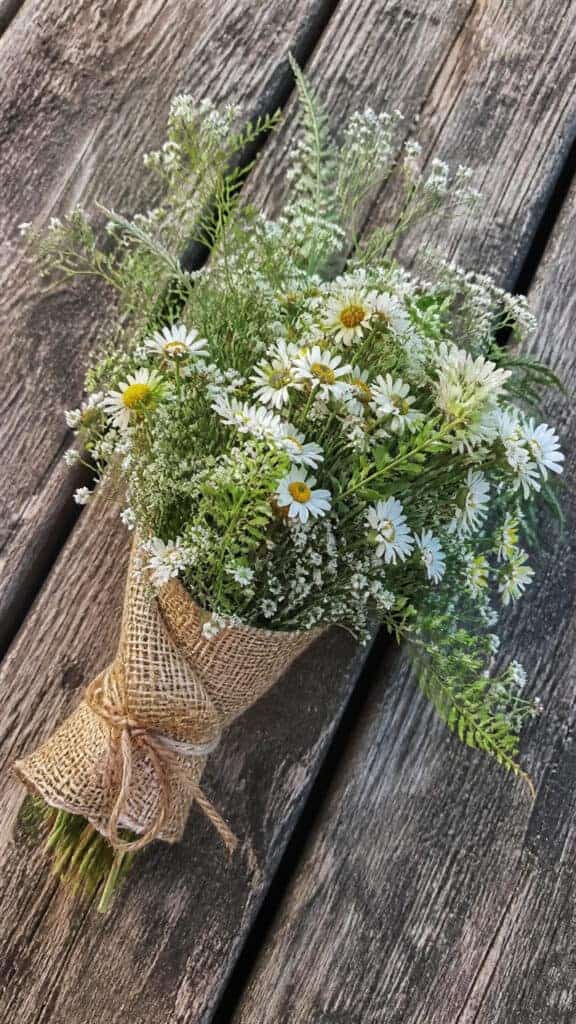 Rustic White Wildflower and Baby Breath Bundles