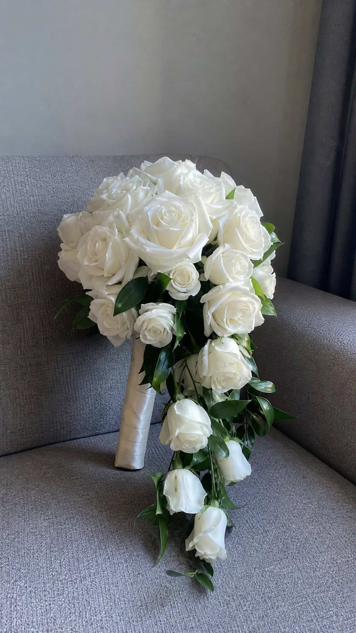 Classic All-White Rose Cascade