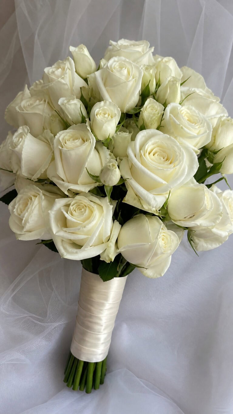 Classic All-White Roses
