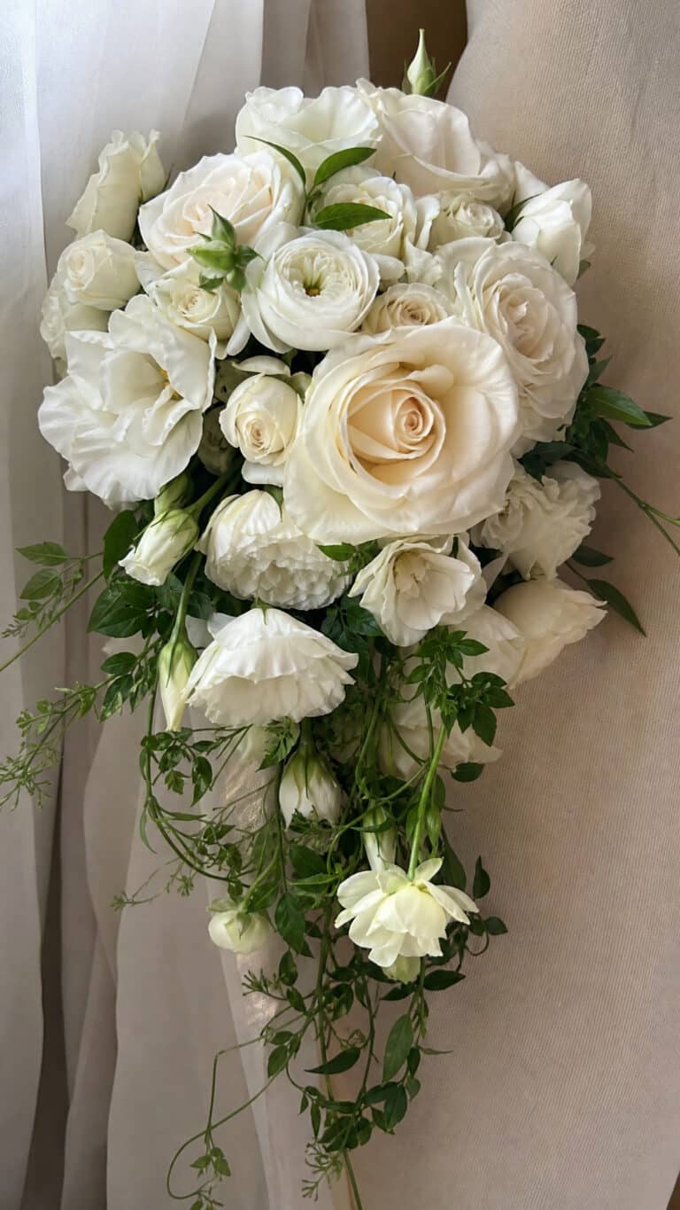 Classic All-White Rose Cascade