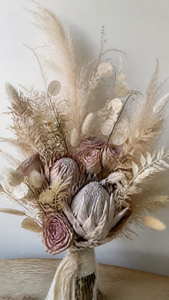 Rustic Dried Flowers and Pampas Grass for Bohemian Texture