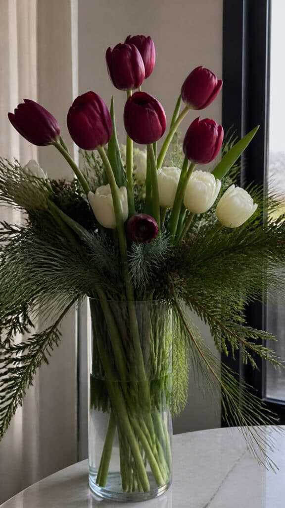 Deep Burgundy Tulips