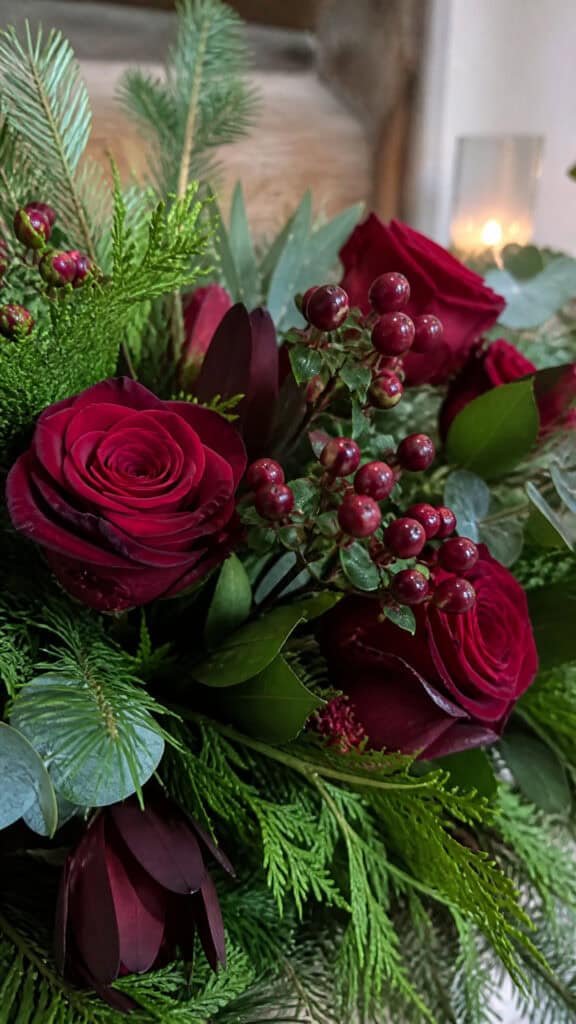 Textured Burgundy Hypericum Berries