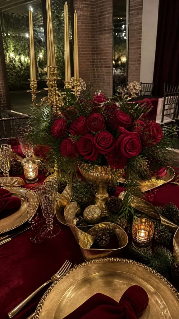 Luxurious Red and Gold Opulence