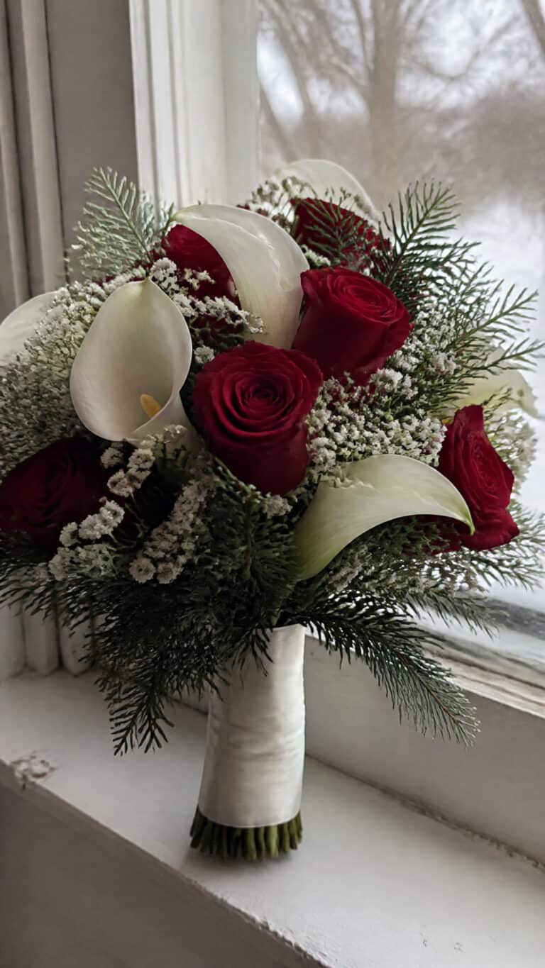 Classic Red and White Christmas Florals