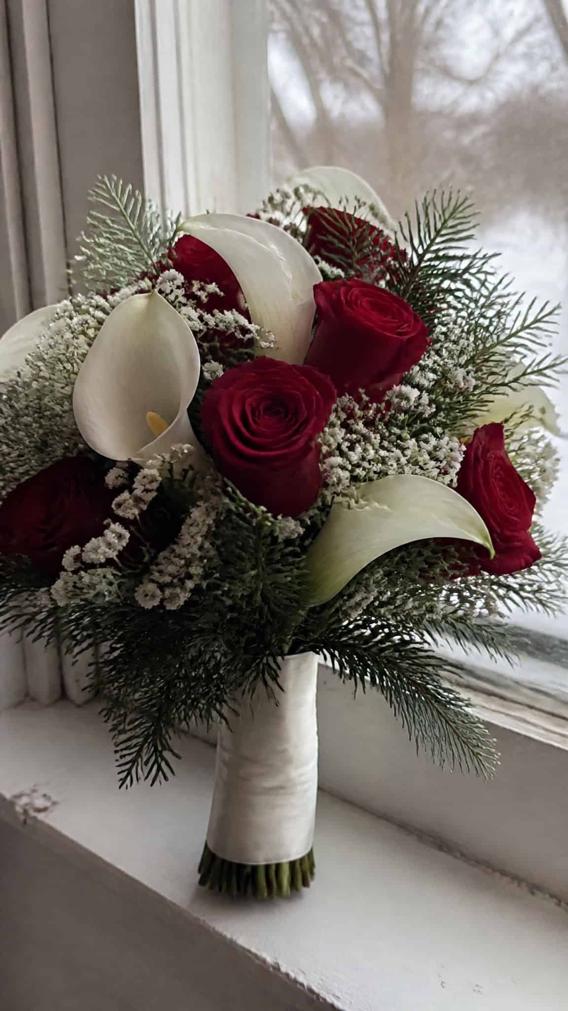 Classic Red and White Christmas Florals