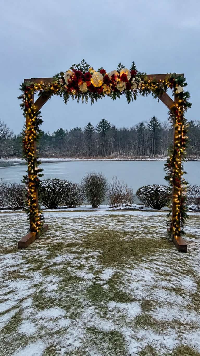 Choosing the Perfect Base Structure for Your Christmas Wedding Arch