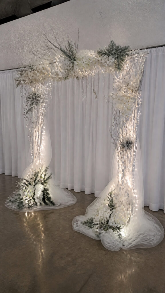 Snowy White Winter Wonderland Arch