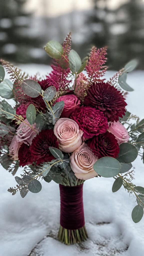 Burgundy and Blush Romance
