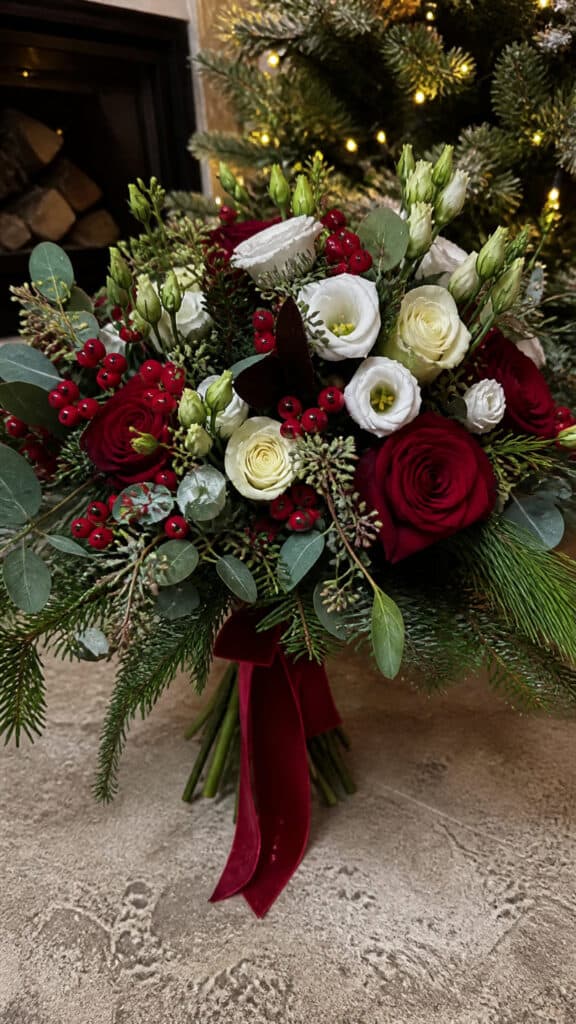 Festive Mixed Bouquet with Hypericum Berries