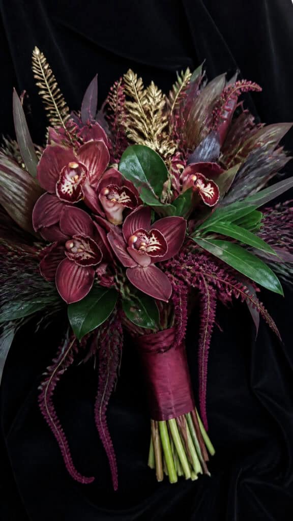 Jewel-Toned Luxury with Orchids