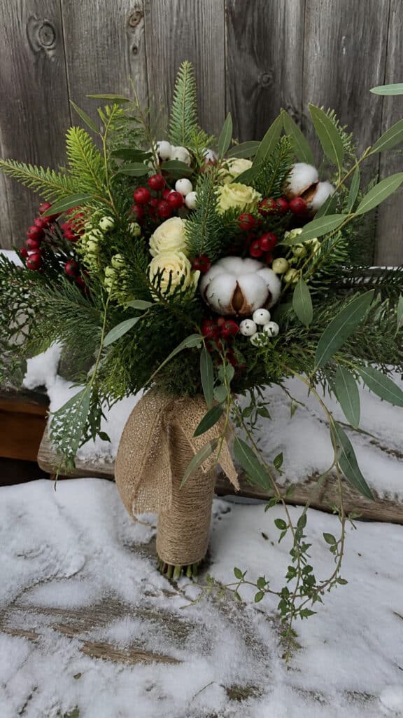 Rustic Winter Berries and Greenery