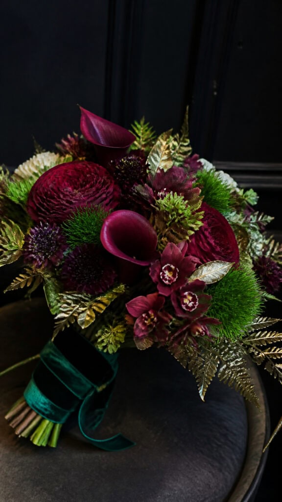 Jewel-Toned Luxe with Emerald and Ruby Florals