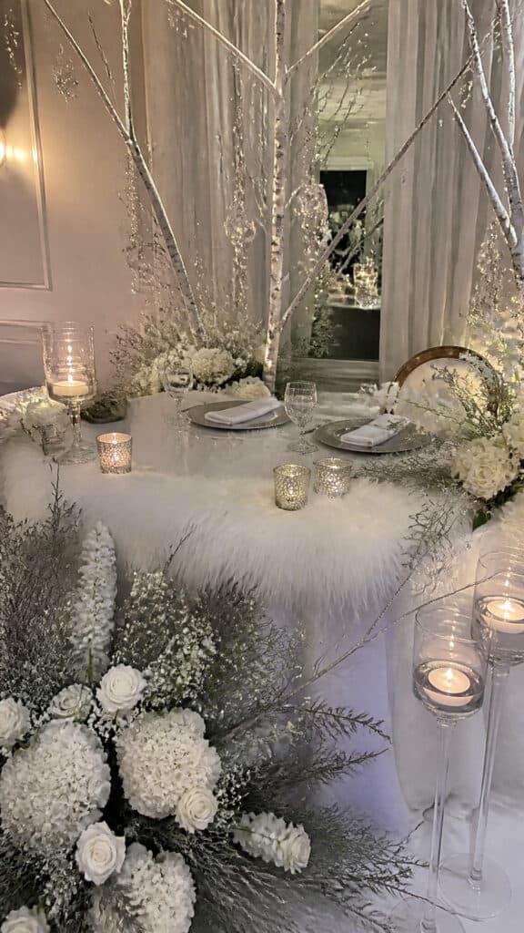 Glamorous White And Silver Winter Sophistication