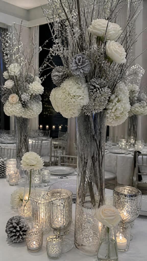 Winter Wonderland with White and Silver Accents
