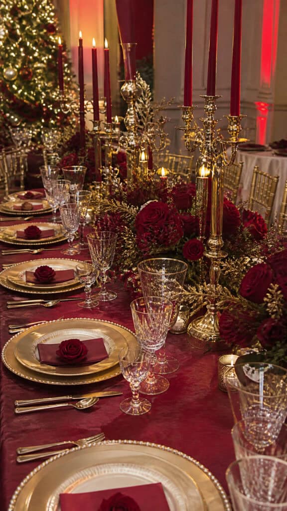 Gilded Gold and Red Glamour