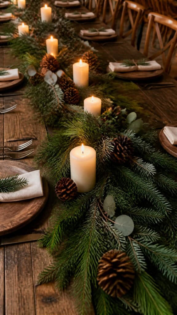 Rustic Evergreen and Pinecone Natural Beauty
