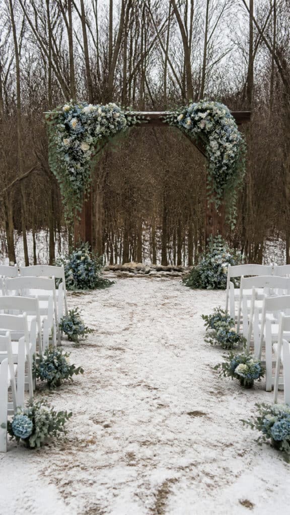 Ceremony Flowers and Aisle Decor