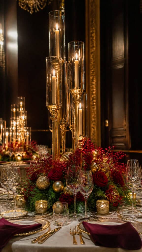 Glamorous Gold and Red Elegance