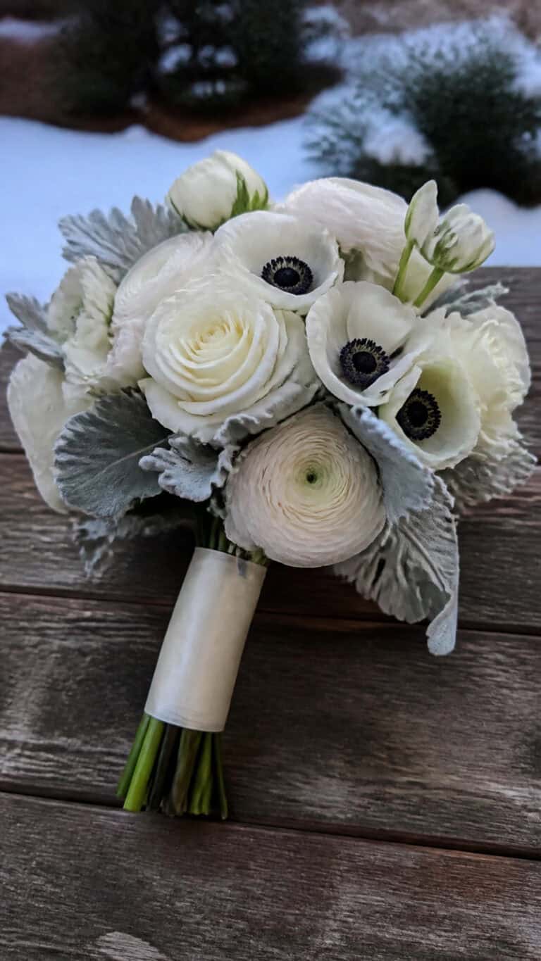 Elegant White and Cream Winter Blooms