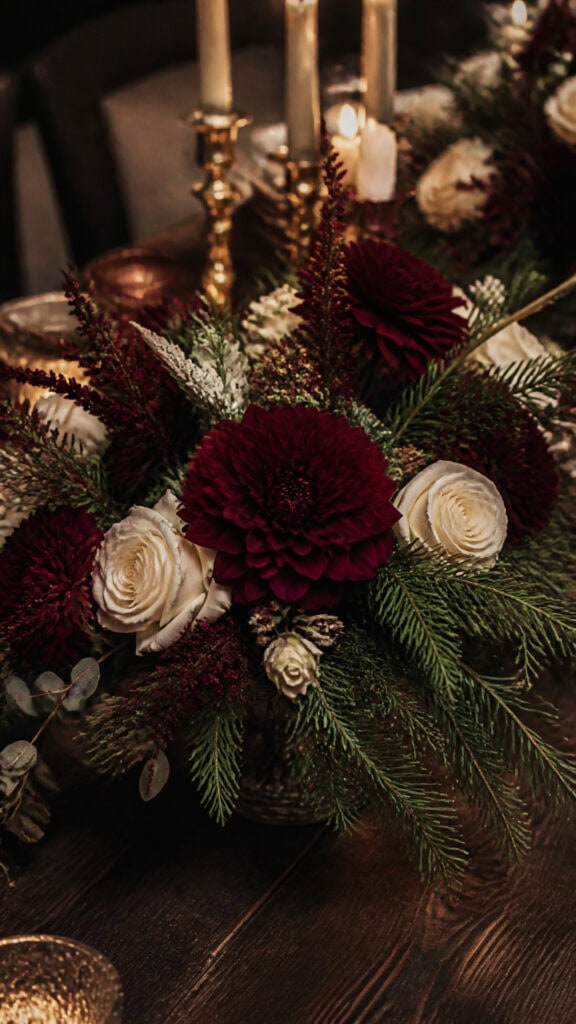 Burgundy Dahlias: Rich Drama for Winter Romance