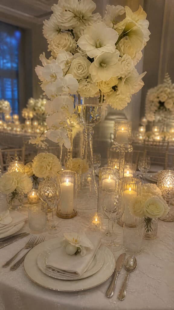 Breathtaking Ceremony and Reception Arrangements