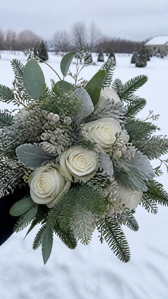 Seasonal Winter Greens and Textural Elements