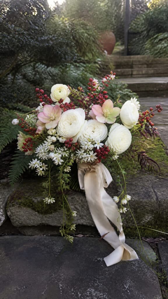 Whimsical Winter Garden Bouquet with Seasonal Berries