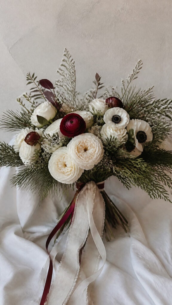 Evergreen Bouquets with Winter Blooms