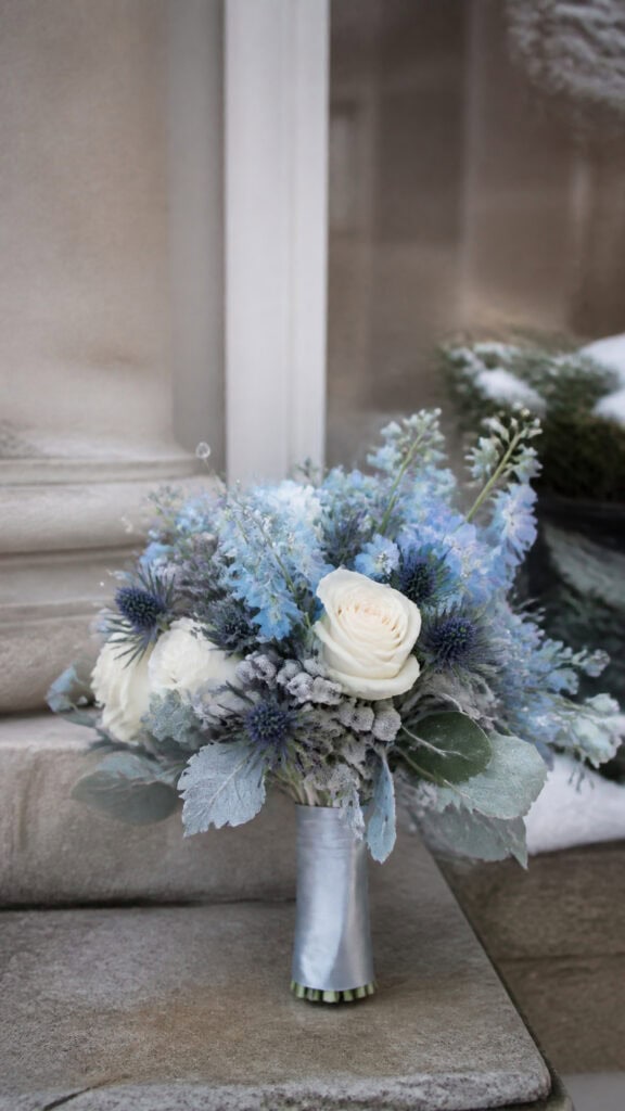 Frosted Blue and Silver Winter Wonderland