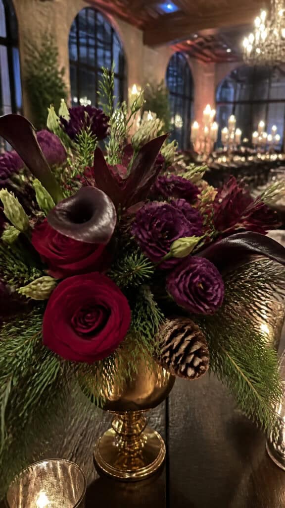 Rich Jewel Tones with Evergreen Accents