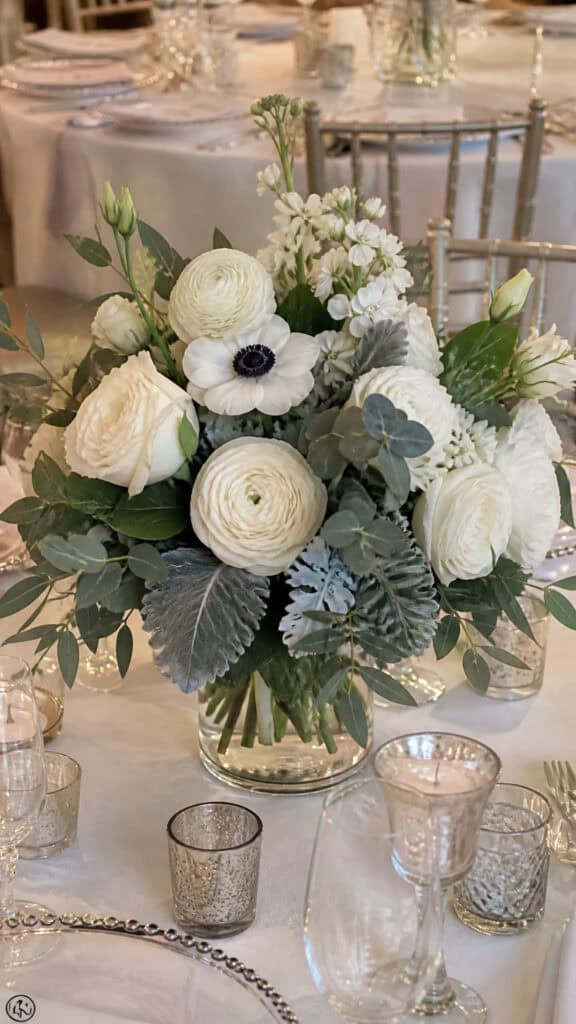 Classic White and Green Arrangements