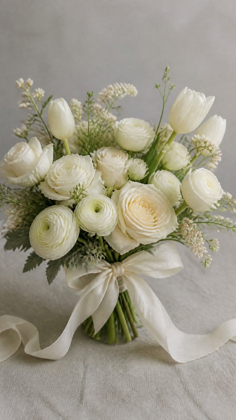 Classic White and Cream Blooms for an Elegant Frosty Feel