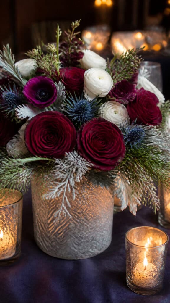 Incorporating Rich Jewel Tones for Dramatic Winter Romance
